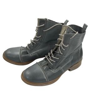 Ten Points Pandora Boots Gray Leather Size 36